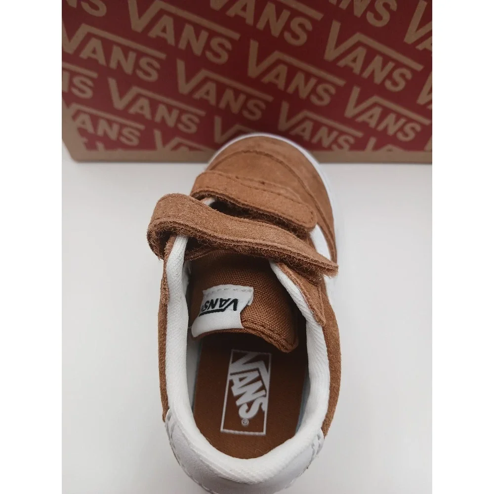 Vans Brooklyn Ls V Toddler Suede Chipmunk Brown Sneakers VN000D7XGWT Size 7.0 TD